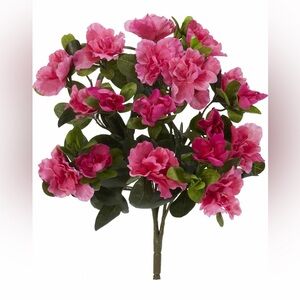Nearly Natural 13in. Azalea Artificial Plant (Set of 4), LIKE NEW